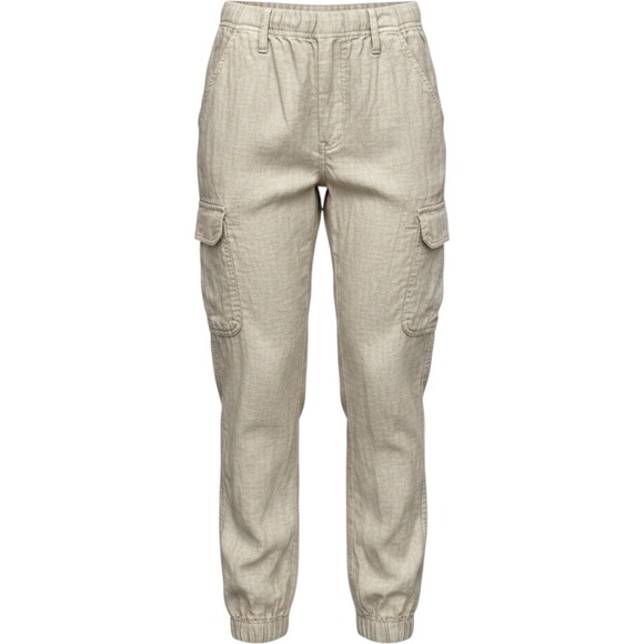 Nicole Miller Pants - Nicole Miller 100% Linen Cargo Joggers Womens Small Tan Beige Boho Minimalist